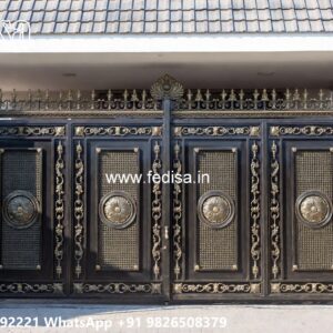 Modern Main Gate Design 2101, Sliding Gate Roller Design Iron Gate Stock Photos And Images