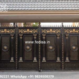 Iron Gate Colour Design, 2 Door Gate Design Iron Gate Stock Photos And Images