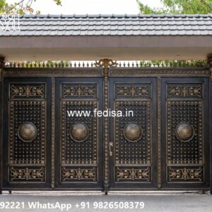 Modern Front Gate, Iron Boundary Gate Iron Gate Stock Photos And Images