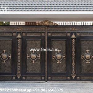 Modern Front Gate, Bi Fold Gate Design Iron Gate Stock Photos And Images