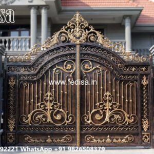 Traditional Gate Design, Compound Sliding Gate Design Iron Gate Stock Photos And Images