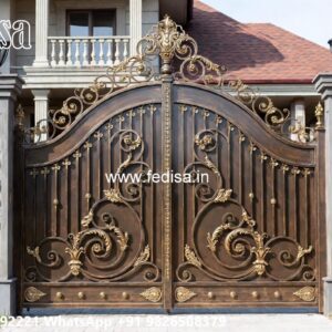 Modern Front Gate, Metal Gate Door Design Iron Gate Stock Photos And Images