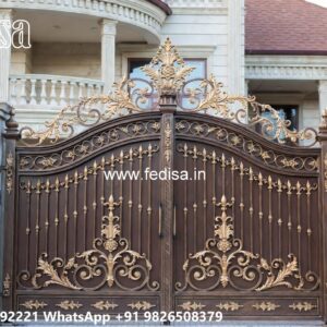 Modern Front Gate, Iron Gate Design Simple Iron Gate Stock Photos And Images