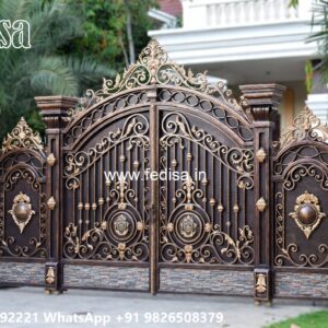 Compound Gate Simple Design, Gate Fiber Design Iron Gate Stock Photos And Images