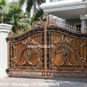 Modern Front Gate, Fancy Iron Gate Design Iron Gate Stock Photos And Images
