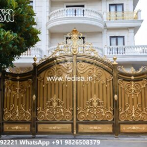 Traditional Gate Design, House Front Gate Wall Design Iron Gate Stock Photos And Images