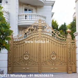Modern Front Gate, Simple Main Gate Colour Iron Gate Stock Photos And Images
