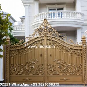 Steel Gate Ka Design, Front Side Gate Design Iron Gate Stock Photos And Images