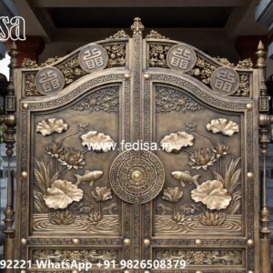 Modern Front Gate, Double Sliding Gate Design Iron Gate Stock Photos And Images