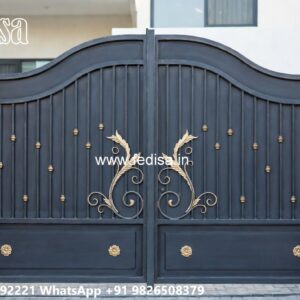 Steel Gate Ka Design, Simple Compound Gate Design Iron Gate Stock Photos And Images