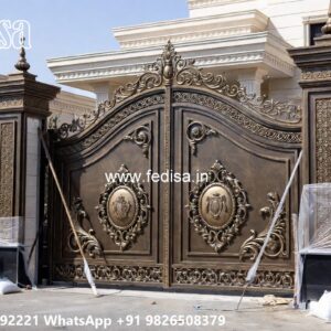 Gate Upper Design, Gate Design 6 Feet Iron Gate Stock Photos And Images