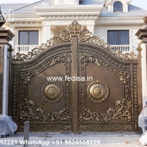 Modern Front Gate, Gate With Wall Design Iron Gate Stock Photos And Images