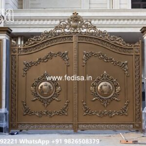 Iron Gate Colour Design, Main Gate Design 12 Feet Iron Gate Stock Photos And Images