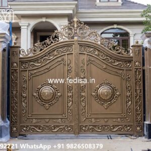 Iron Gate Design For Main Gate, Laser Cut Metal Gate Design Iron Gate Stock Photos And Images