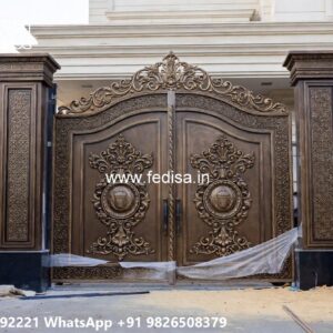 Slide Gate Design For House, Wood And Iron Fence Designs Iron Gate Stock Photos And Images