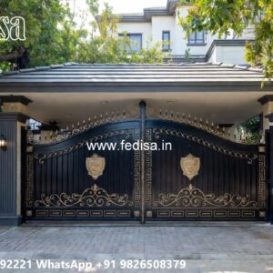 Slide Gate Design For House, Single Gate Colour Iron Gate Stock Photos And Images