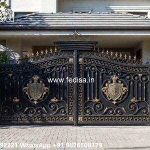 Compound Gate Simple Design, Contemporary House Gate Design Iron Gate Stock Photos And Images