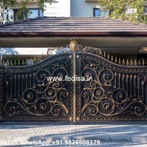 Iron Gate Colour Design, Gate Design With Boundary Wall Iron Gate Stock Photos And Images