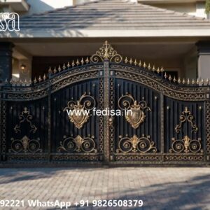 Slide Gate Design For House, Main Gate Window Design Iron Gate Stock Photos And Images
