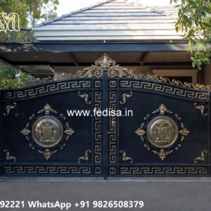 Gate Upper Design, Gate Outside Design Iron Gate Stock Photos And Images