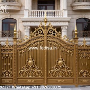 Modern Front Gate, Iron Grill Gate Design Home Iron Gate Stock Photos And Images