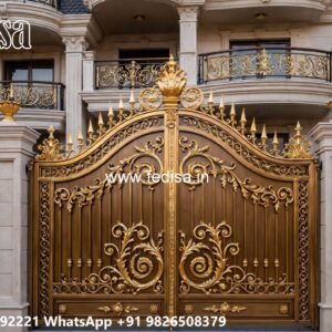 Iron Gate Colour Design, Sheet Metal Gate Design Iron Gate Stock Photos And Images