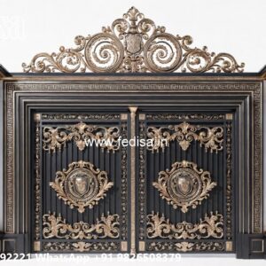 Compound Gate Simple Design, Design For Main Gate Of House Iron Gate Stock Photos And Images