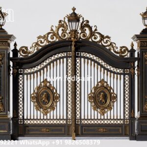 Modern Main Gate Design 2153, Steel Gate Design 6 Feet Iron Gate Stock Photos And Images