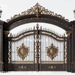 Iron Gate Colour Design, Gate Design Box Bar Iron Gate Stock Photos And Images