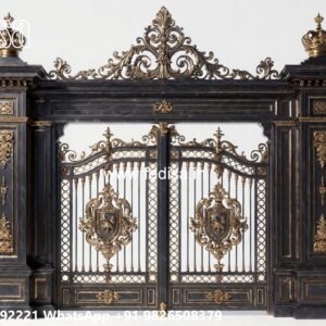 Traditional Gate Design, Home Main Gate Grill Design Iron Gate Stock Photos And Images