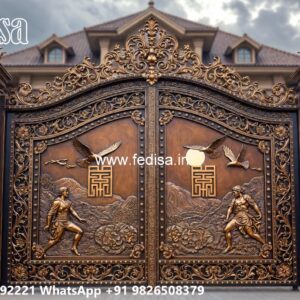 Iron Gate Colour Design, Big House Gate Design Iron Gate Stock Photos And Images