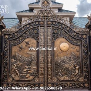 Slide Gate Design For House, Front Small Gate Design Iron Gate Stock Photos And Images