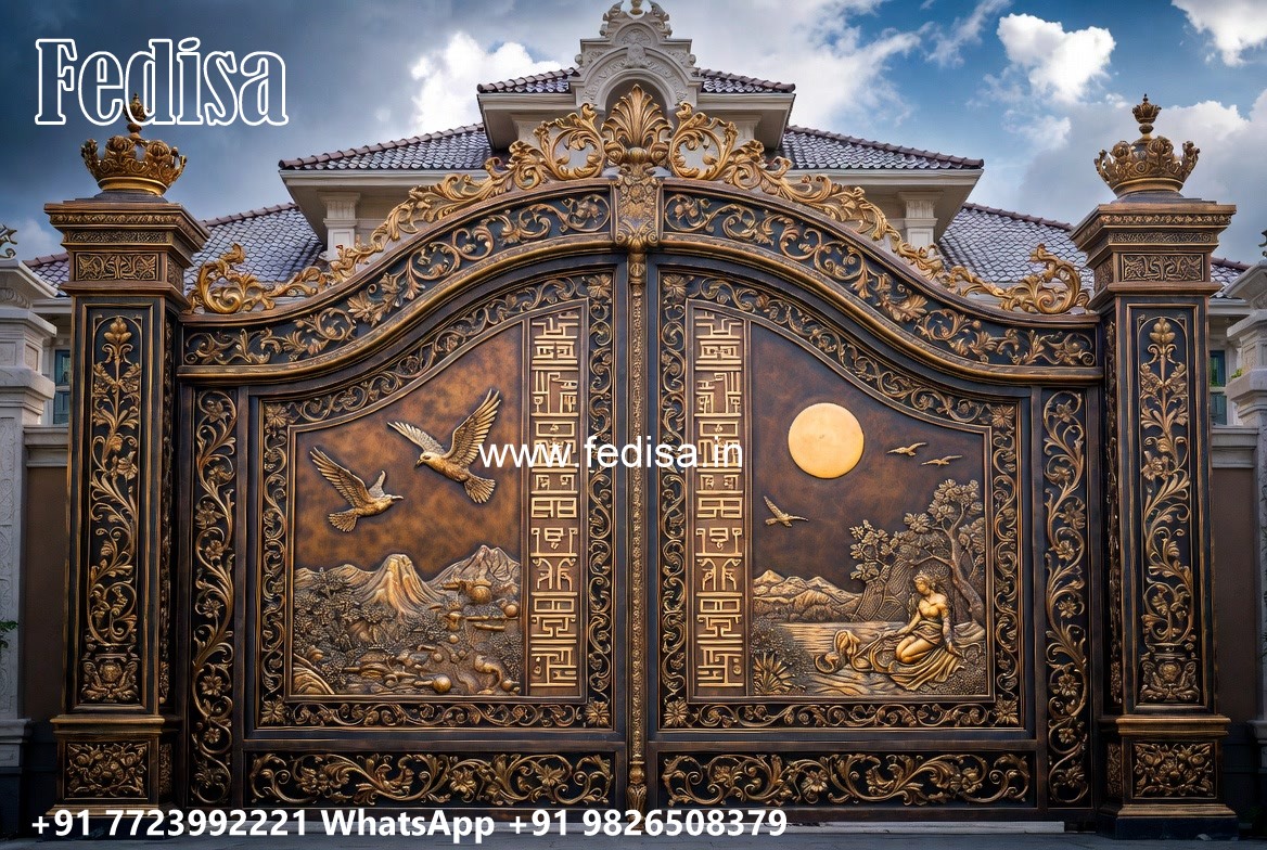 Modern Main Gate Design 2159, House Wall Gate Design Iron Gate Stock Photos And Images
