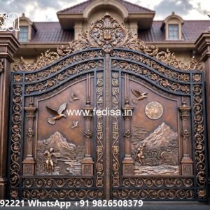 Slide Gate Design For House, Sliding Door Designs For Main Gate Iron Gate Stock Photos And Images
