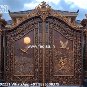 Double Door Gate Design For Home Entrance Front Gate Designs For Houses No-013