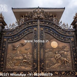 Artistic Gate Design Ideas For Entry Iron Main Gate Design No-044