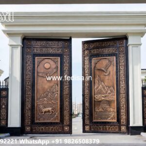 Simple Garden Gate Design Ideas Boundary Wall Design With Gate No-068