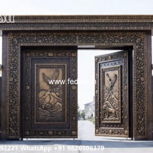 Stylish Entrance Gate Designs Main Gate Color Design No-101