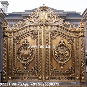 Stylish Gate Designs For Entryway Main Gate Pillar Tiles Design No-233