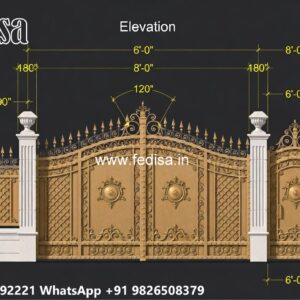 Simple And Elegant Gate Design Ideas Kitchen Front Gate Design No-614