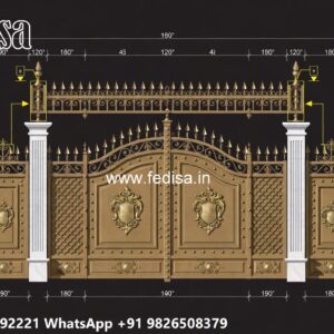Strong And Stylish Gate Design Ideas Main Gate Wooden Door Design No-628