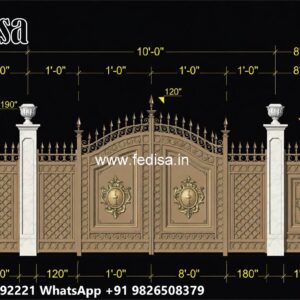 Classic Gate Design Ideas For Entry Long Gate Design No-630