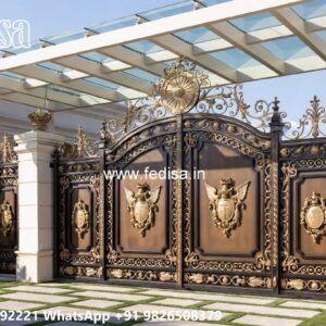 Gate Design Ideas For Village Homes Temple Steel Gate Design No-840