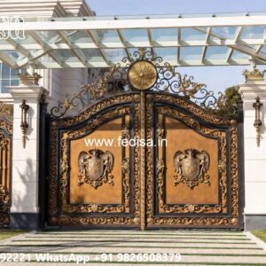 Luxury Wooden Gate Designs For Villas Panel Gate Design No-850