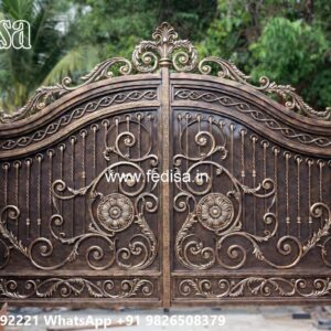 Latest Front Gate Design Trends 2028 Modern Wrought Iron Gates No-1025