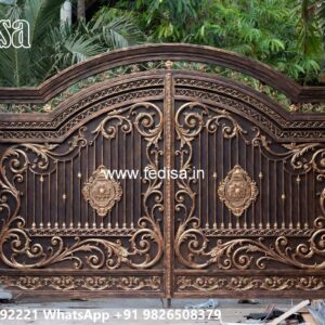 Strong And Stylish Gate Design Ideas Main Wooden Gate Design No-1040