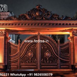 Elegant Front Gate Design Trends Grill Compound Wall No-1146