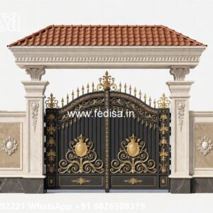 Luxury Wooden Gate Designs For Villas Gate Construction Design No-1262