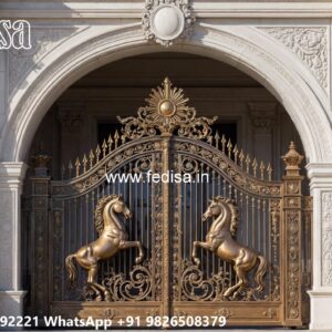 Latest Gate Trends For Homes Steel Maharaja Gate Design No-1382