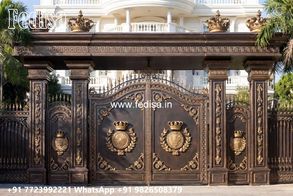 Affordable Gate Design Ideas Pillar Design In Home Front Gate No-1477